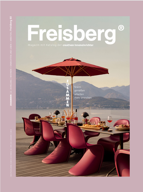Freisberg Katalog mit kreativen Innenraumideen und Farbkonzepten.